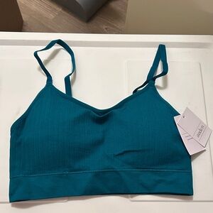 Auden Turquoise Ribbed Bralette
